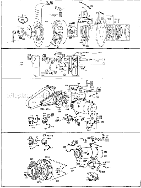 Page B Diagram and Parts List for 231401SERIES  Briggs and Stratton Engine
